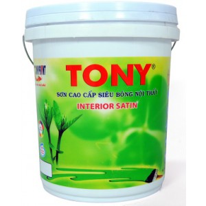 Sơn cao cấp siêu bóng nội thất Tony Interior Satin 18L